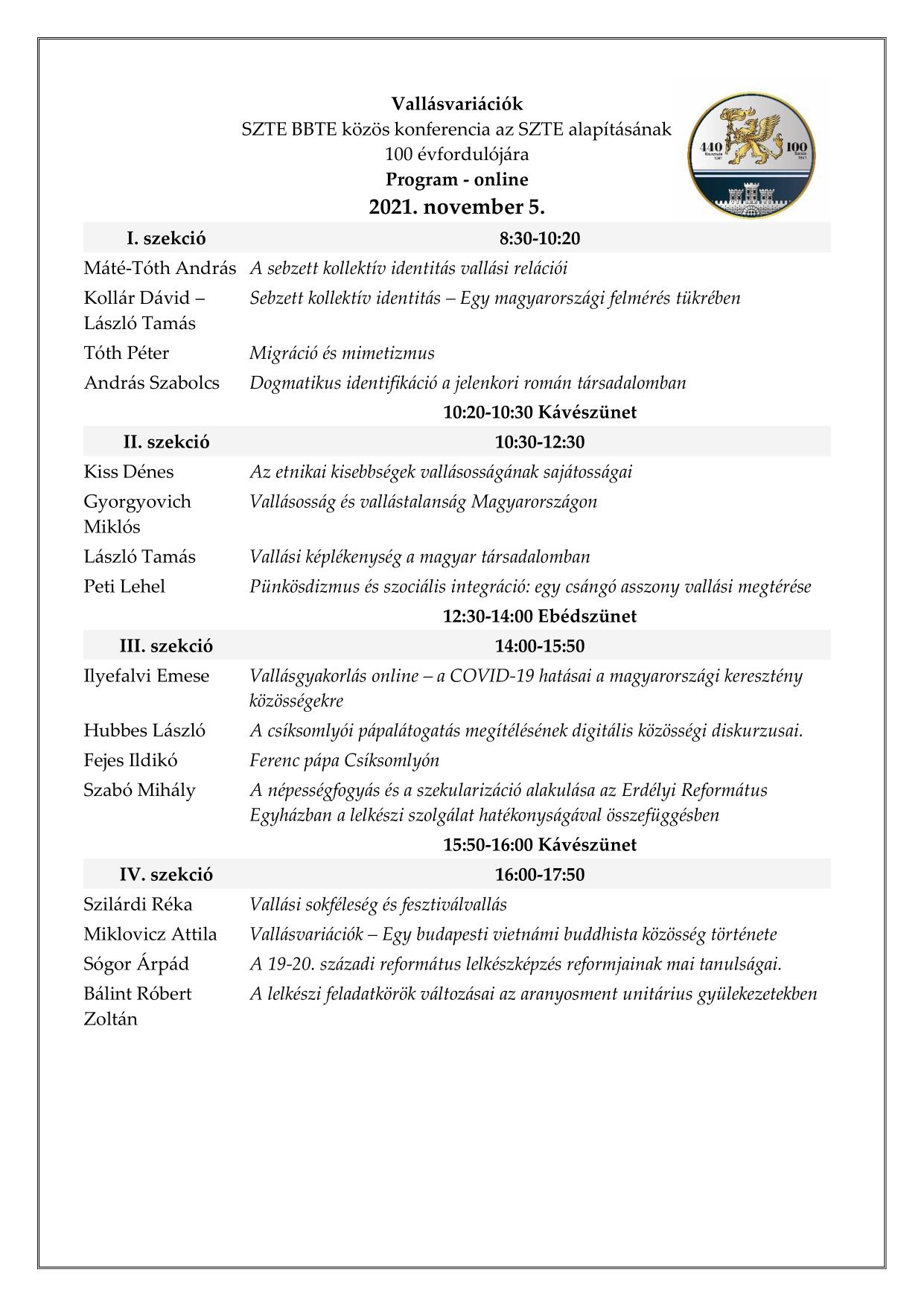 Vallásvariációk 1